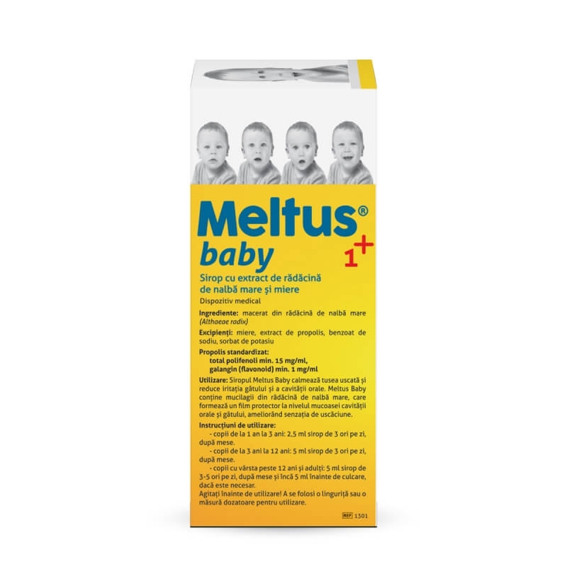 Meltus Baby sirop cu miere, propolis si extract de nalba mare, 100 ml, Labormed