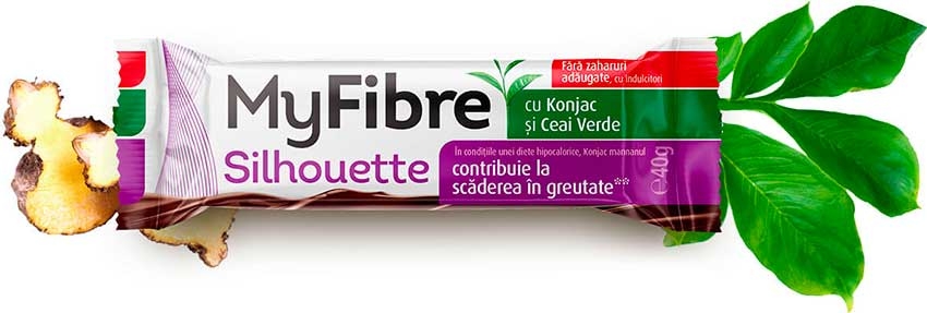 MyFibre - Silhouette Baton cu konjac si ceai verde 40g