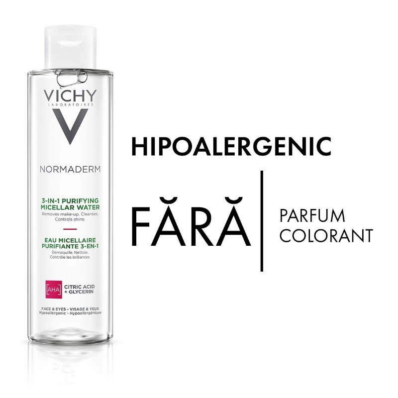 Normaderm solutie micelara de curatare si demachiere, 200ml, Vichy