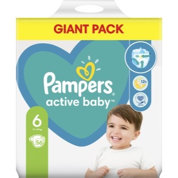 Pampers 6 Active Baby 13-18kg X 56 Buc