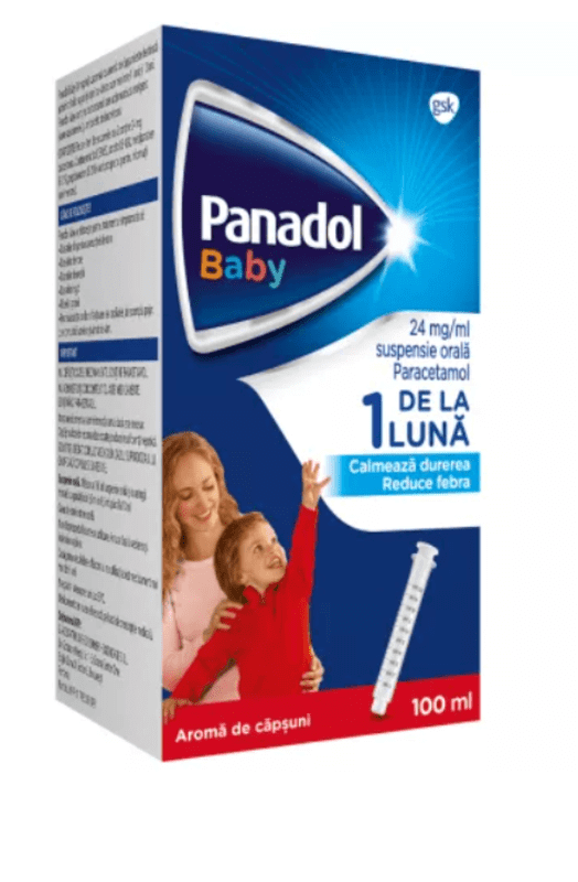 Panadol Baby suspensie orală, 24 mg/ml, 100 ml, GSK (Haleon)
