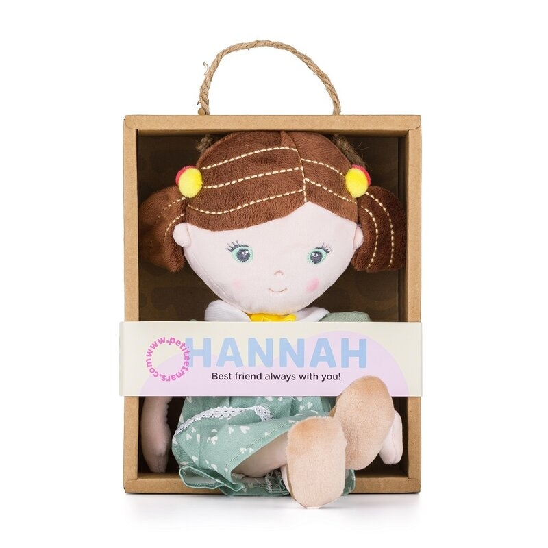 Papusa, Petite&Mars, Hannah, Din plus, 35 cm, 0 luni+, Multicolor