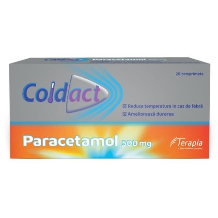 Coldact Paracetamol 500 mg, 20 comprimate, Terapia
