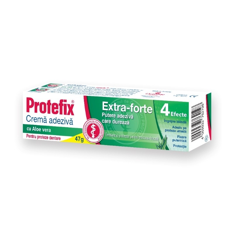 Crema adeziva extra forte cu Aloe vera, 40ml, Protefix