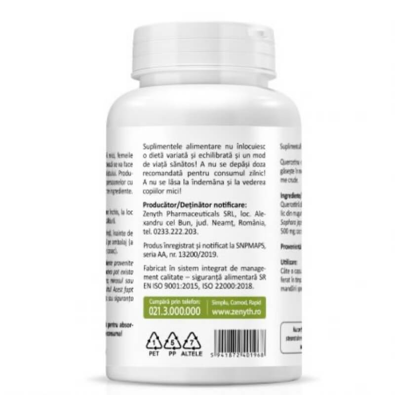 Quercetin 500mg, 90 capsule, Zenyth