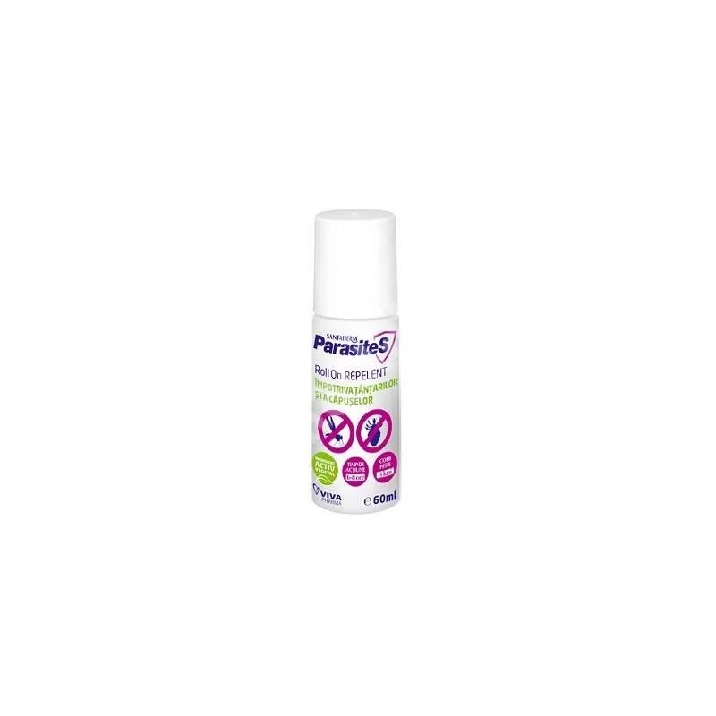 Roll-on impotriva tantarilor si capuselor Parasites Santaderm, 60 ml, Viva Pharma