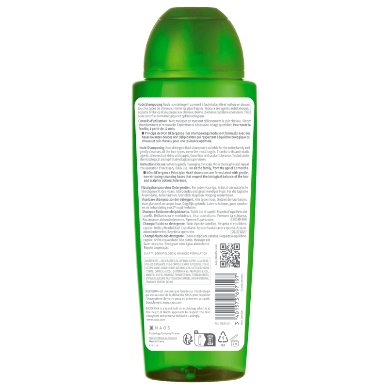 Sampon zilnic Node Fluide, 400 ml, Bioderma