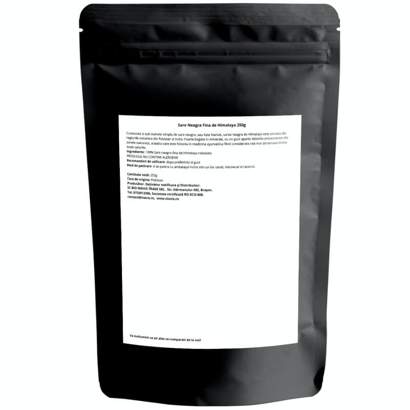 Sare neagra de Himalaya fina, 250 g, Niavis