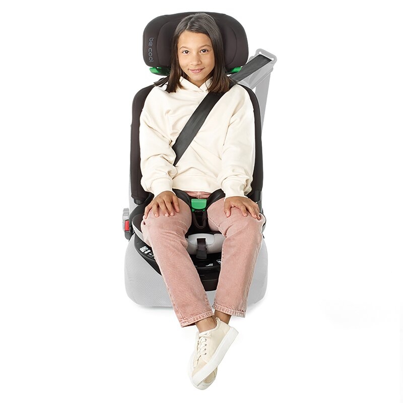 Scaun auto, Be Cool, Wagon I-Size, Rotire 360 grade, 40 - 150 cm, 0 - 36 kg, Cu Isofix si picior stabilizator, Cu protectie laterala de siguranta, Conform cu standardul european de securitate ECE R129, Carbon