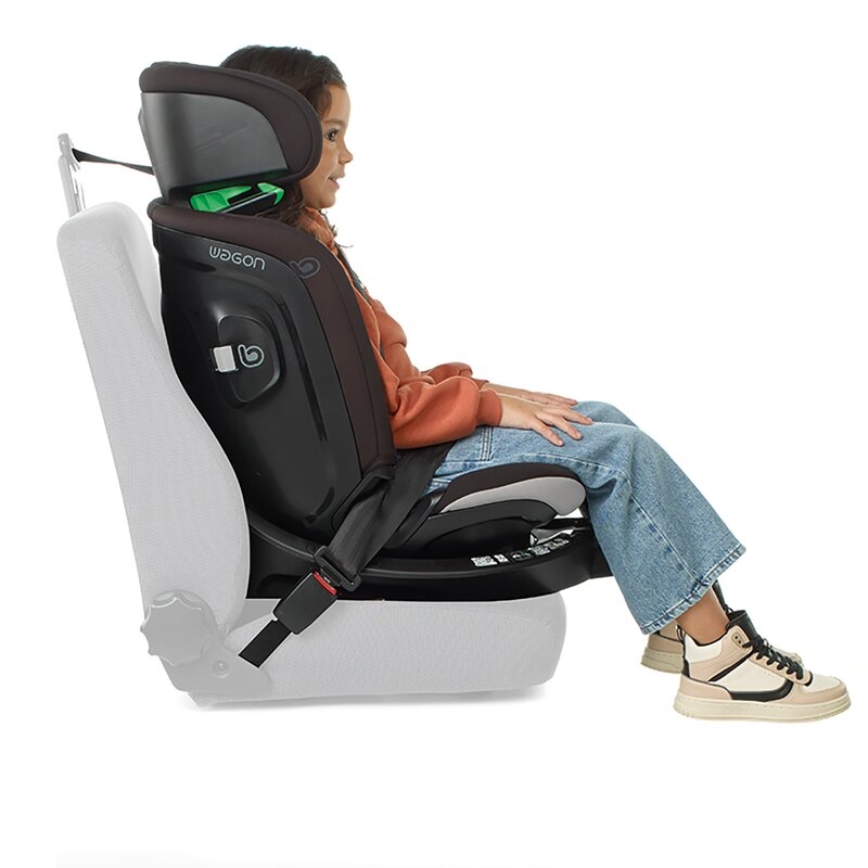 Scaun auto, Be Cool, Wagon I-Size, Rotire 360 grade, 40 - 150 cm, 0 - 36 kg, Cu Isofix si picior stabilizator, Cu protectie laterala de siguranta, Conform cu standardul european de securitate ECE R129, Carbon