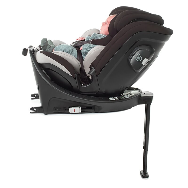 Scaun auto, Be Cool, Wagon I-Size, Rotire 360 grade, 40 - 150 cm, 0 - 36 kg, Cu Isofix si picior stabilizator, Cu protectie laterala de siguranta, Conform cu standardul european de securitate ECE R129, Carbon