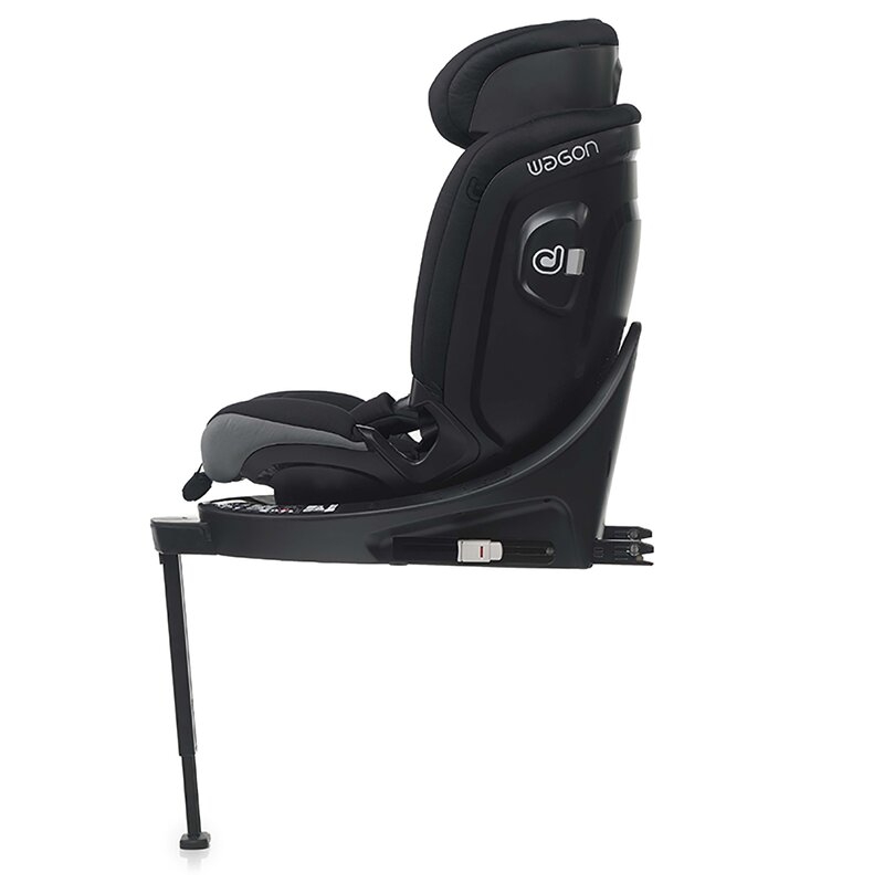Scaun auto, Be Cool, Wagon I-Size, Rotire 360 grade, 40 - 150 cm, 0 - 36 kg, Cu Isofix si picior stabilizator, Cu protectie laterala de siguranta, Conform cu standardul european de securitate ECE R129, Carbon