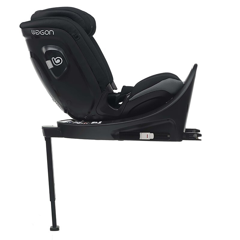 Scaun auto, Be Cool, Wagon I-Size, Rotire 360 grade, 40 - 150 cm, 0 - 36 kg, Cu Isofix si picior stabilizator, Cu protectie laterala de siguranta, Conform cu standardul european de securitate ECE R129, Carbon