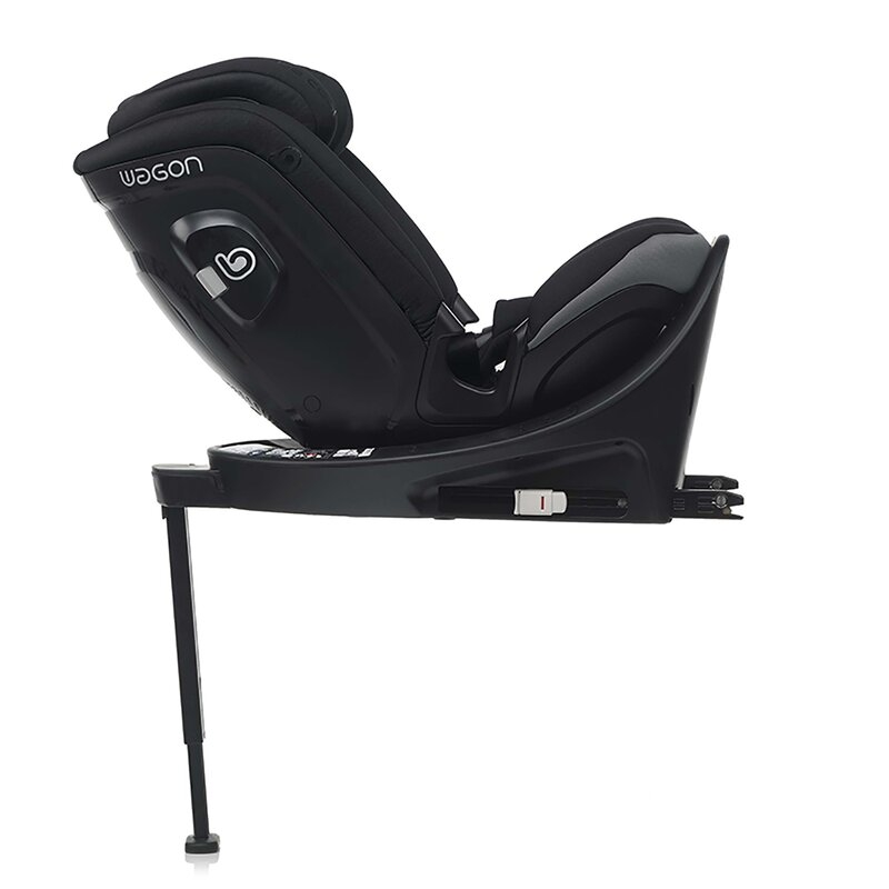 Scaun auto, Be Cool, Wagon I-Size, Rotire 360 grade, 40 - 150 cm, 0 - 36 kg, Cu Isofix si picior stabilizator, Cu protectie laterala de siguranta, Conform cu standardul european de securitate ECE R129, Carbon