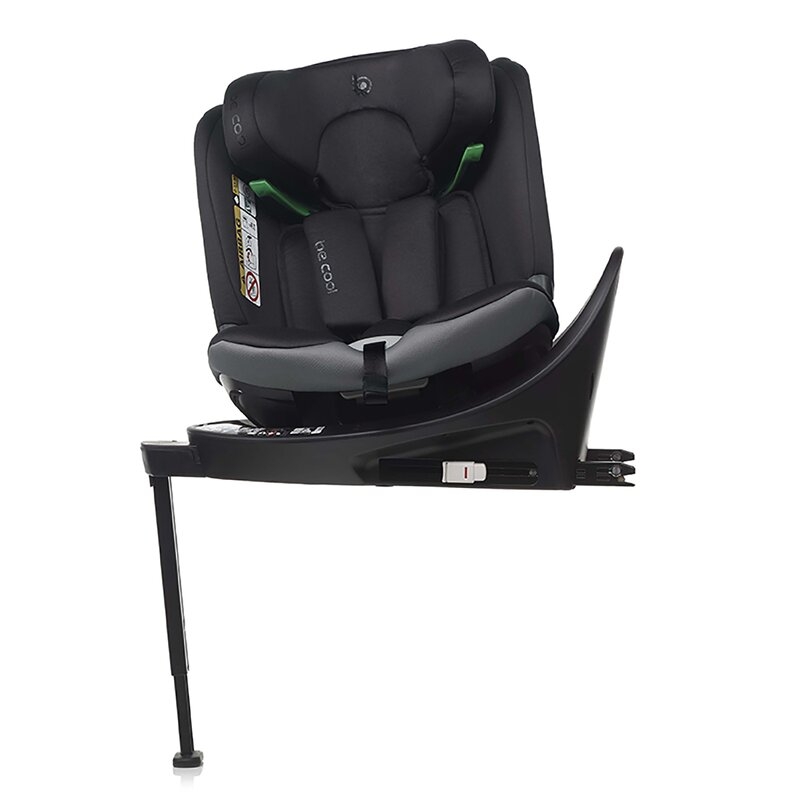 Scaun auto, Be Cool, Wagon I-Size, Rotire 360 grade, 40 - 150 cm, 0 - 36 kg, Cu Isofix si picior stabilizator, Cu protectie laterala de siguranta, Conform cu standardul european de securitate ECE R129, Carbon