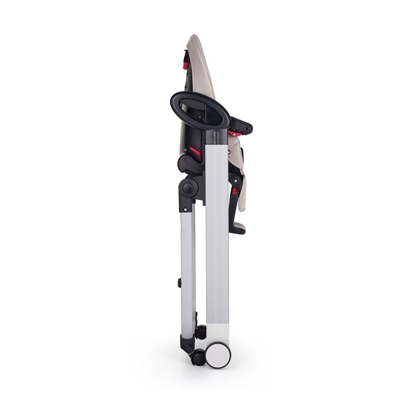 Scaun de masa, Petite&Mars, Tasty, Multifunctional, Pana la 15 kg, Reglabil pe inaltime in 7 pozitii, Spatar reglabil pana la 175 grade, Suport picioare si tavita reglabile, Cu roti, Aluminiu, Jasmine Honey