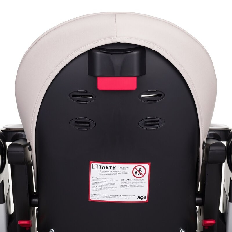 Scaun de masa, Petite&Mars, Tasty, Multifunctional, Pana la 15 kg, Reglabil pe inaltime in 7 pozitii, Spatar reglabil pana la 175 grade, Suport picioare si tavita reglabile, Cu roti, Aluminiu, Jasmine Honey