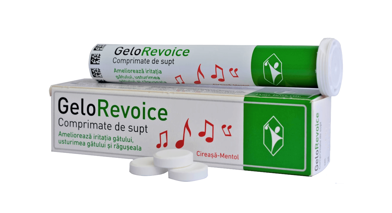 GeloRevoice cirese si mentol 20 comprimate de supt