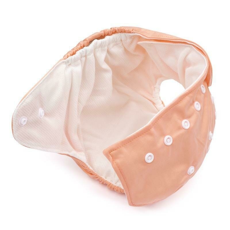 Scutec reutilizabil, Petite&Mars, Universabil, Cleme reglabile pentru a se potrivi cresterii copilului, Moale si delicat, Pentru greutate 3-15 kg, Reduce riscul de iritatie, 0 luni+, Pink