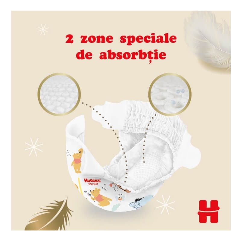 Scutece Extra Care, Nr. 2, 3-6 kg, 82 bucati, Huggies