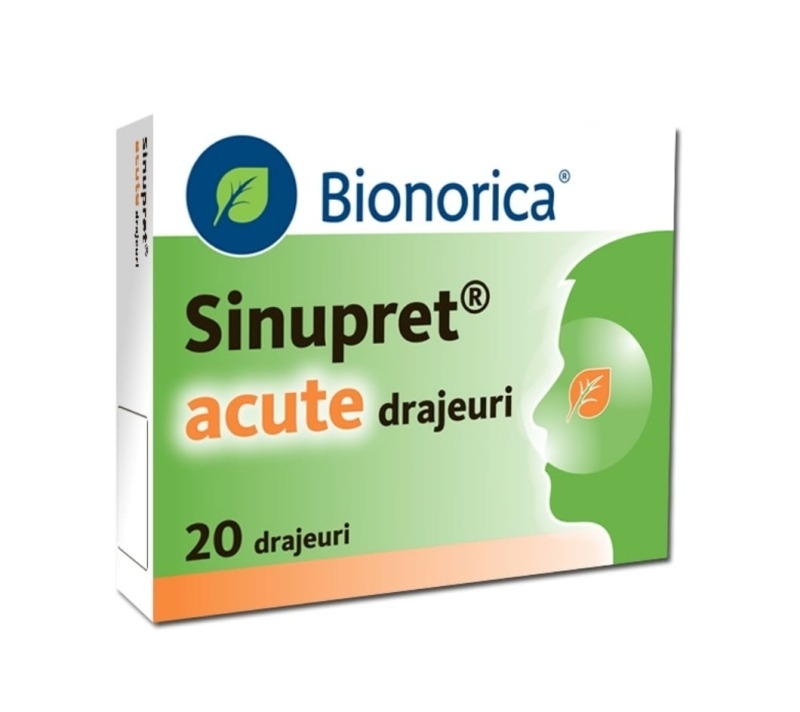Sinupret acute, 20 drajeuri, Bionorica