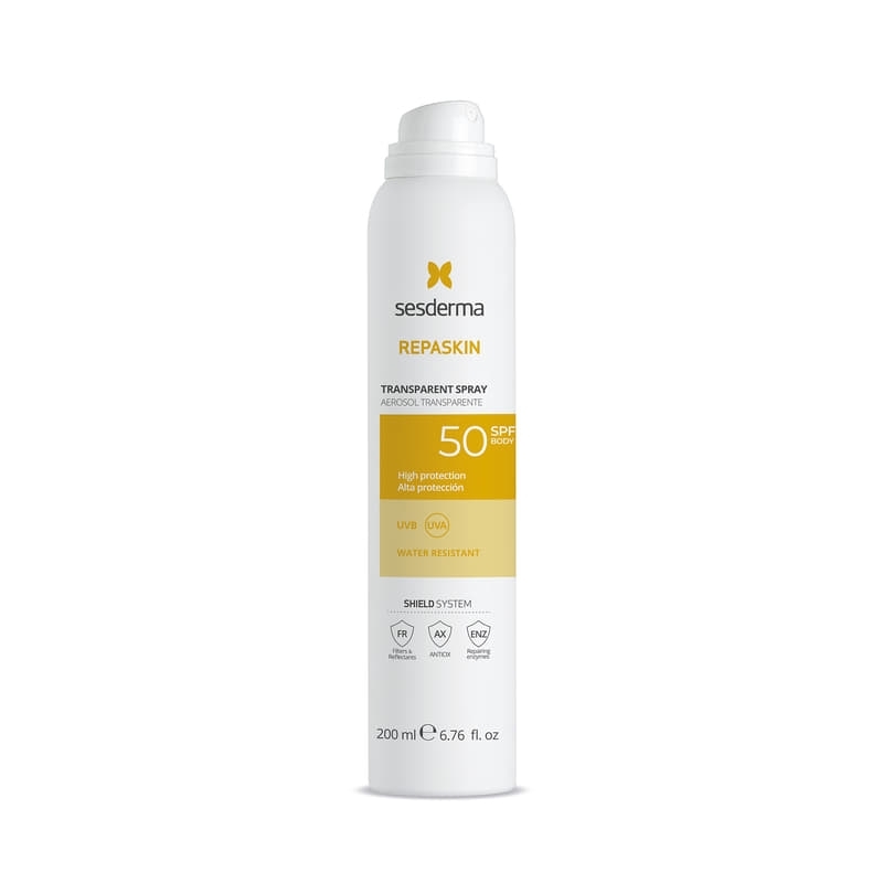 Spray invizibil pentru corp  SPF 50 Repaskin, 200 ml, Sesderma