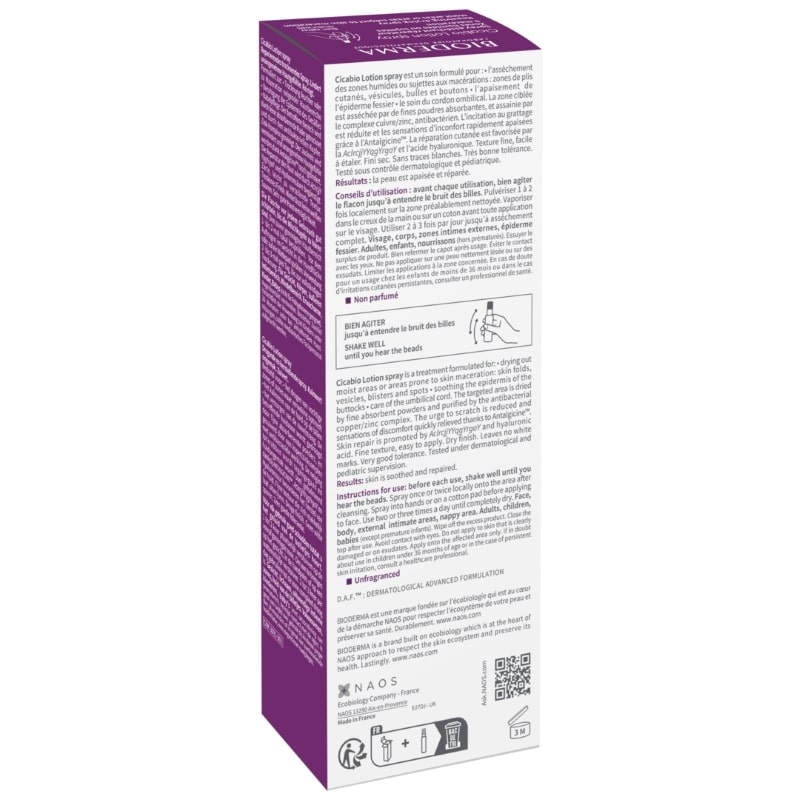 Spray lotiune reparatoare Cicabio, 40 ml, Bioderma