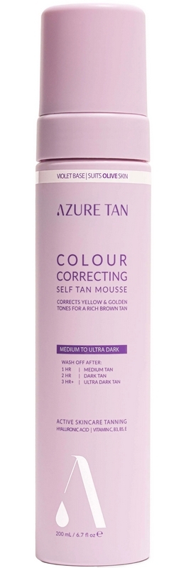 Spuma autobronzanta baza violet mediu spre inchis 200 ml, Azure Tan