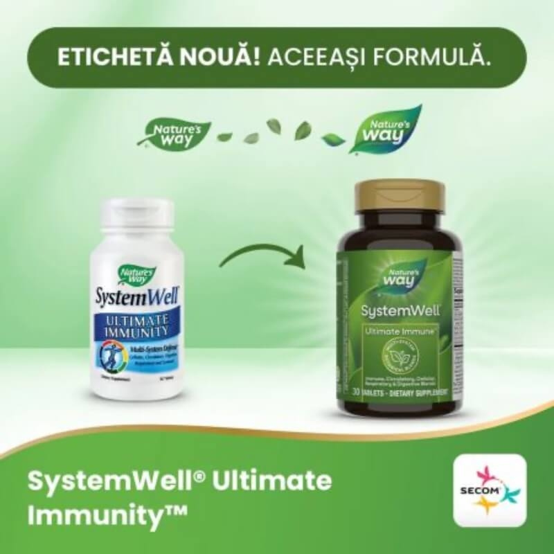 SystemWell Ultimate Immunity Nature's Way, 30 tablete, Secom