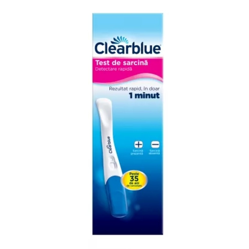 Test de sarcina detectare rapida, 1 bucata, Clearblue