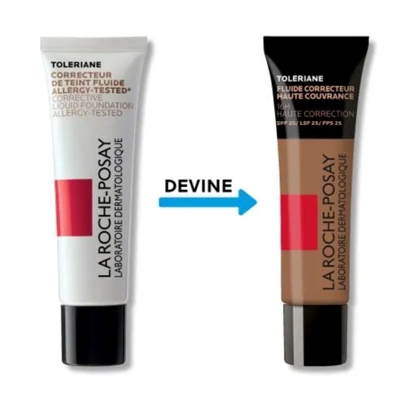 Fond de ten fluid corector cu SPF 25 pentru piele sensibila Nuanta 16 Toleriane, 30 ml, La Roche-Posay