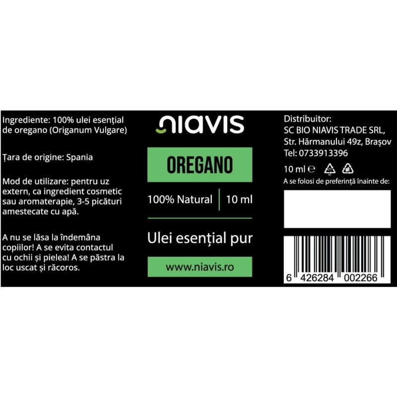 Ulei esential oregano, 10 ml, Niavis