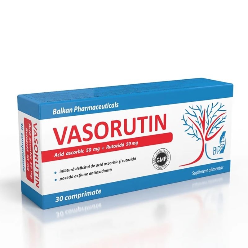 Vasorutin, 30 comprimate, Balkan Pharmaceuticals