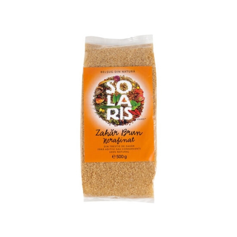 Zahar brun nerafinat, 500 g, Solaris