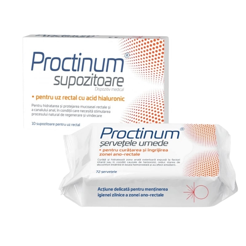 Zdrovit - Proctinum 10supozitoare + Servetele umede 72buc cadou