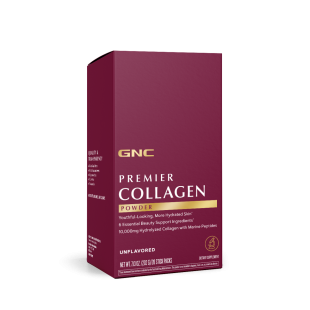 Formula premium de peptide de colagen hidrolizat fara aroma Premier Collagen, 20 x 10.1 g, GNC