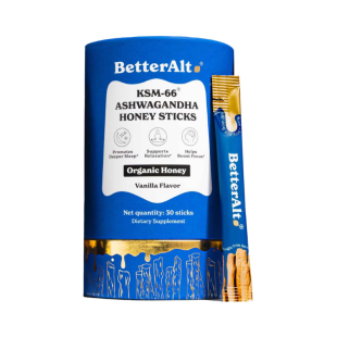 Pliculete de ashwagandha si miere Better Alt, 30 pliculete, GNC
