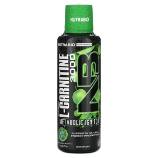 L-carnitina lichida cu aroma de punch de mar verde Nutrabio, 473 ml, GNC