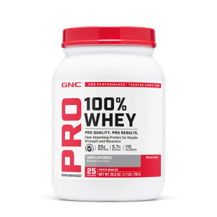 Proteina din zer fara aroma testata antidoping Pro Performance, 750 g, GNC