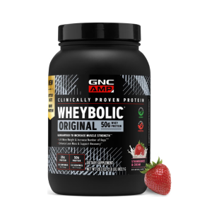 Proteina din zer studiata clinic cu aroma de capsuni AMP New Wheybolic, 802.1 g, GNC
