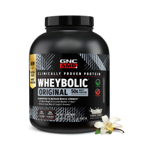 Proteina din zer cu aroma de vanilie AMP New Wheybolic, 1585.7 g, GNC