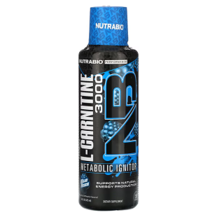 L-Carnitina lichida cu aroma de punch de blue razz Nutrabio, 473 ml, GNC