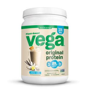 Pudra proteica vegetala cu aroma naturala de vanilie Vega Original, 920 g, GNC