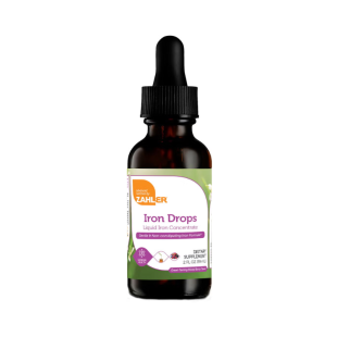 Fier bisglicinat lichid cu aroma de fructe de padure Zahler, 59 ml, GNC