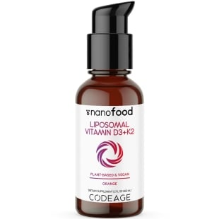 Vitamina D3+K2 lipozomala cu aroma de portocala CodeAge, 59.2 ml, GNC