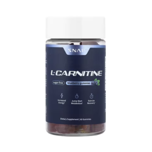 L-Carnitina cu aroma de afine Snap Supplements, 60 jeleuri, GNC
