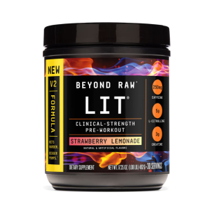 Formula pre-workout cu aroma de limonada de capsuni Beyond Raw Lit, 492 g, GNC