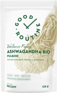 Ashwagandha Bio pulbere Good Routine Wellness Foods, 125 g, Secom