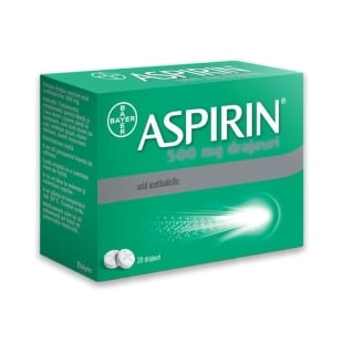Aspirin, 500 mg, 20 drajeuri, Bayer