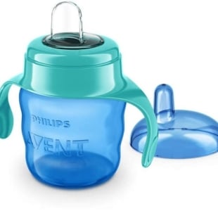 Cana baieti cu tetina moale si manere +6 luni SCF551/05, 200ml, Avent